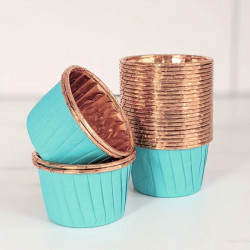 Mint Aluminium Foil Baking Cups / Muffin Cups (50 pieces)