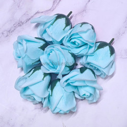 Artificial Mint Rose Flowers (Set of 10)