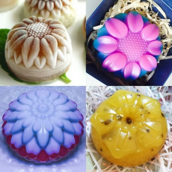 Mix Flower Design 6 Cavity Silicone Mould