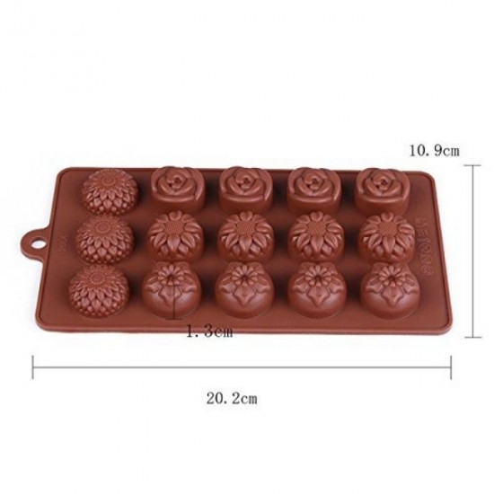 4 Mix Designs Flower Chocolate Mould
