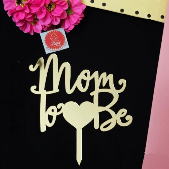 Mom To Be Acrylic Cake Topper