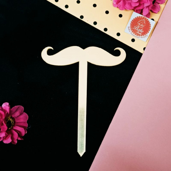 Moustache Acrylic Cake Topper