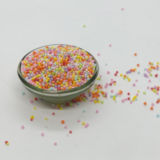 Multi Colour Glossy Pearl Beads (150 Gm)