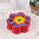 Multi Colour Flower Shape Plastic Cookie Cutter -  Set of 5 Pieces