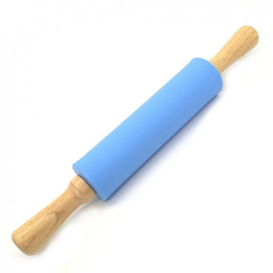 Non Stick Wooden Handle Silicone Rolling Pin 17"