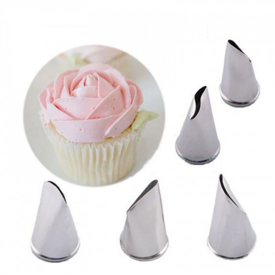 Rose Petal Nozzle Tips Set of 5 Pcs