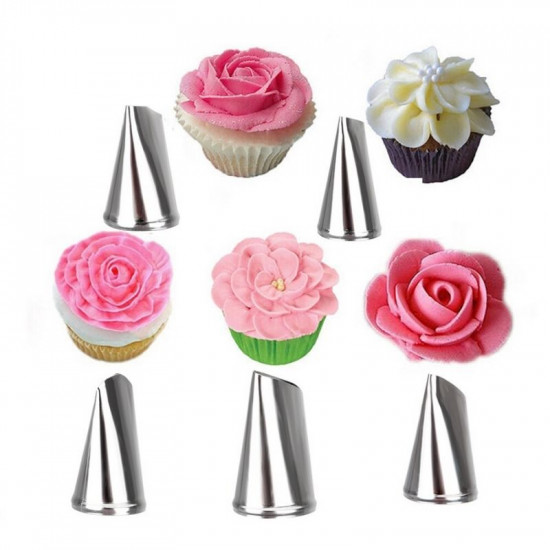 Rose Petal Nozzle Tips Set of 5 Pcs