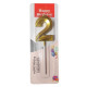 Metallic Finish 2 Number Candle - Golden