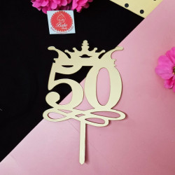 Number 50 Acrylic Cake Topper