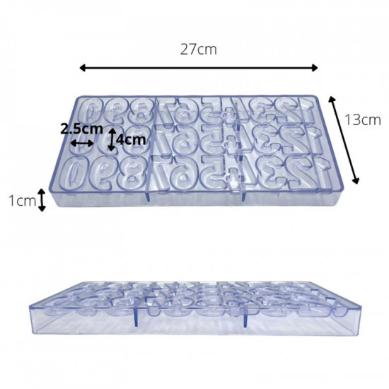 0-9 Digits Polycarbonate Chocolate Mould