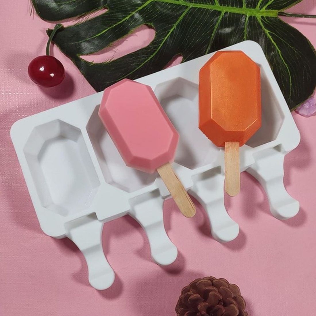 Octagon Shape Popsicle Mould 4 Cavity