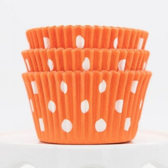 Orange Polka Dots Muffin Liner