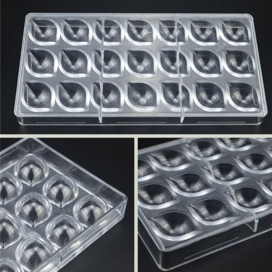 Oval Eye Lemon Shape Polycarbonate Chocolate Mould 