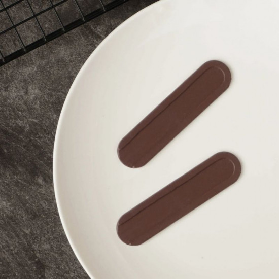 Silicone Chocolate Garnishing Mould - Oval Strip