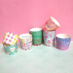 Paper Cupcake Muffin Baking Cup (Random Design) - 115