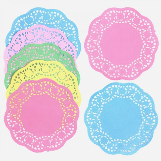 Powder Blue Paper Doilies (6.5 inch)