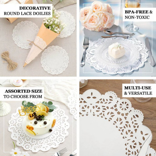 White Paper Doilies (8.5 inch)