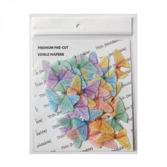 Pastel Small Size Wafer Butterflies WPC 22 (35 Pcs Pack) - Tastycrafts