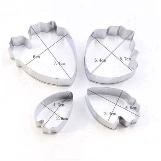 Peony Flower Petal Cutter Set Stainless Steel