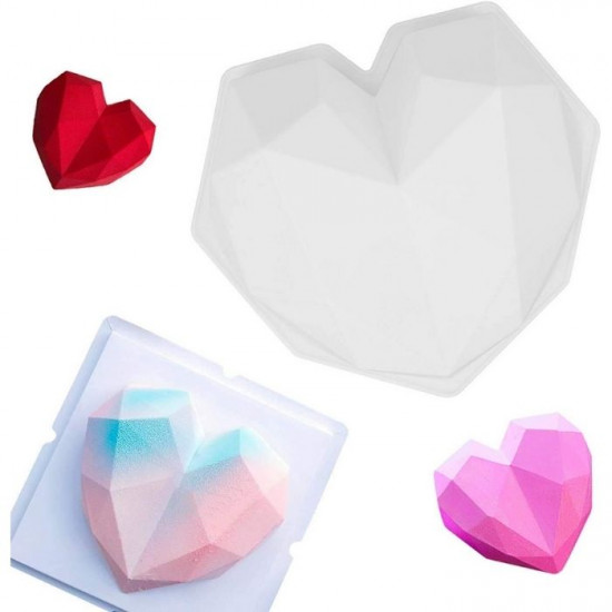 Heart Shape Pinata Cake Silicone Mould With Wooden Hammer - Small Size