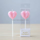 3D Diamond Heart Shape Cake Candle - Pink
