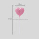 3D Diamond Heart Shape Cake Candle - Pink