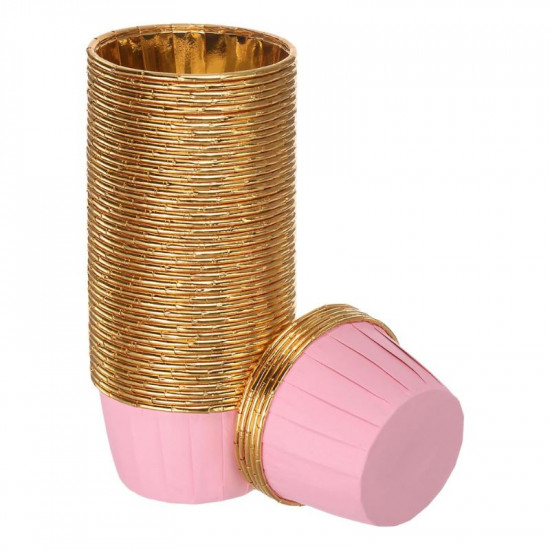 Pink Aluminium Foil Baking Cups / Muffin Cups (50 pieces)