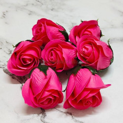 Artificial Pink Rose Flowers (Set of 10)