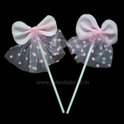 Bow Cake Topper Set of 2 (Pink)