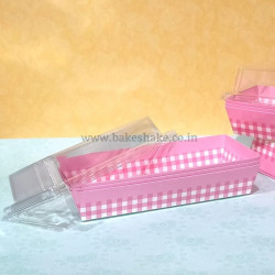 Pink Checks Rectangular Bake And Serve Cake Mould
