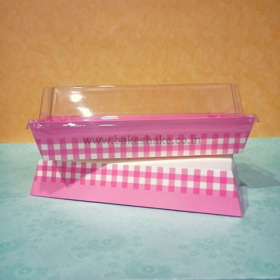 Pink Checks Rectangular Bake And Serve Cake Mould