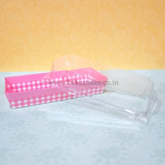 Pink Checks Rectangular Bake And Serve Cake Mould