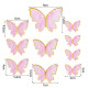 Pink Shaded Butterfly (10 Pieces)