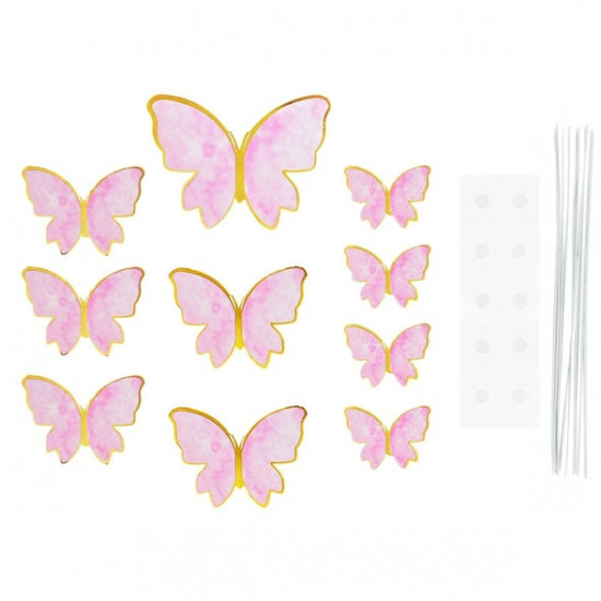 Pink Shaded Butterfly (10 Pieces)