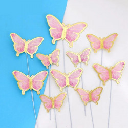 Pink Shaded Paper Butterfly (10 Pieces)