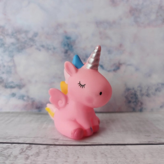 Pink Unicorn Toy Miniature Cake Topper 1 Piece