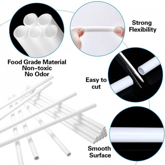 Plastic Dowel Rods for Tiered Cake Construction 8 Pieces
