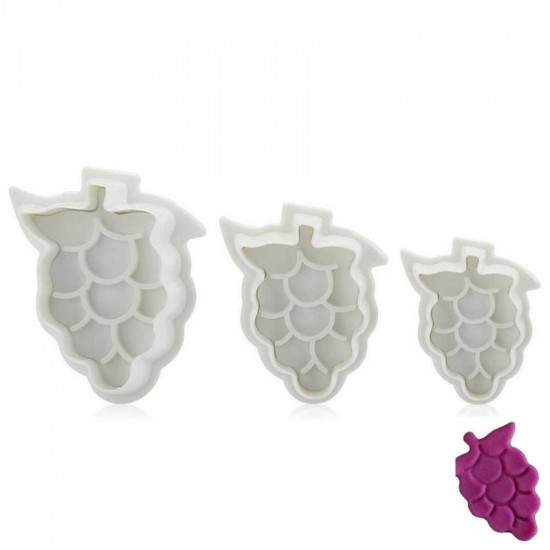 Grapes Shape Plunger Cutter Set of 3 Pieces
