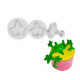 Ivy Leaf Shape Plunger Cutter Set of 3 Pieces