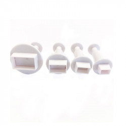 Rectangle Shape Plunger Cutter Set of 4 Pieces