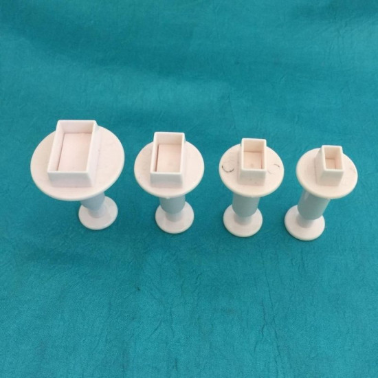 Rectangle Shape Plunger Cutter Set of 4 Pieces