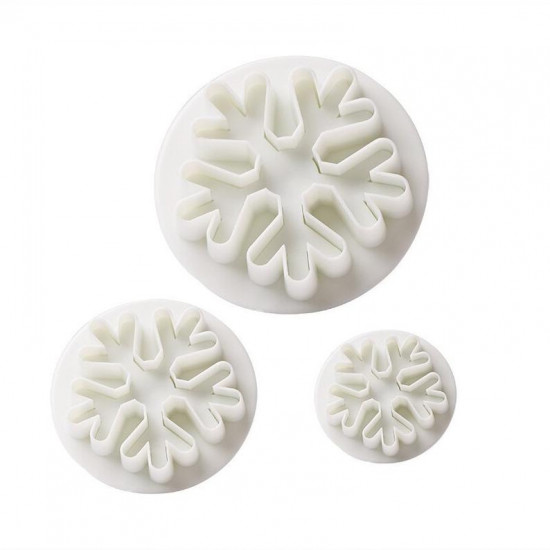 Special Snowflake Shape Plunger Cutter Set of 3 Pieces