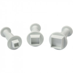 Square Shape Plunger Cutter Set of 3 Pieces