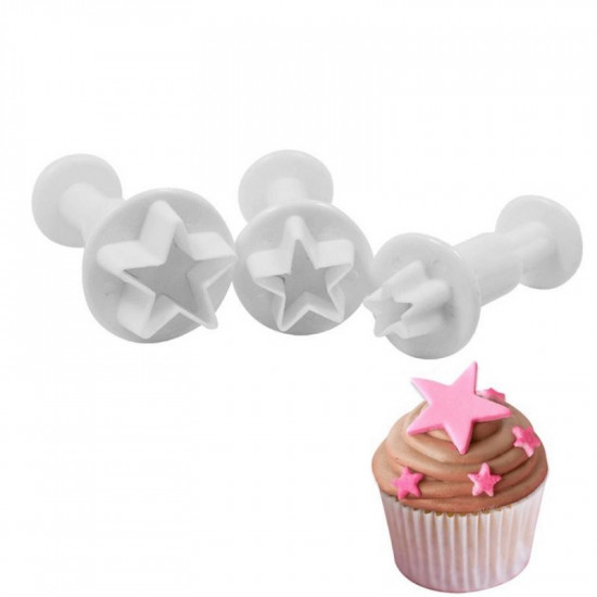 Star Shape Plunger Cutter Set of 3 Pieces