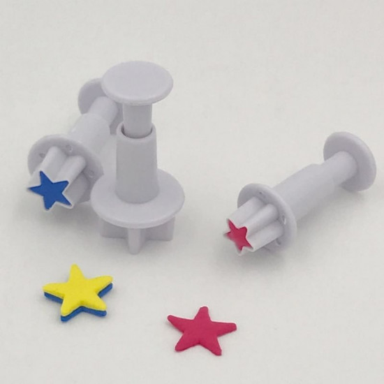 Star Shape Plunger Cutter Set of 3 Pieces