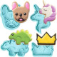 Unicorn, Pug, Crown & Dinosaur Plunger Cutter Set