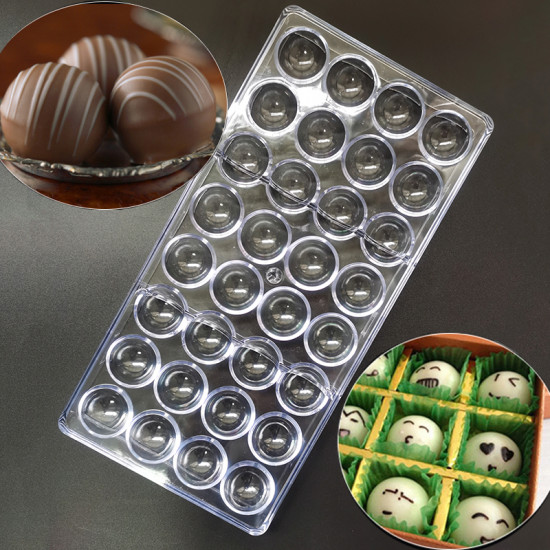 Half Sphere 32 Cavity Polycarbonate Chocolate Mould