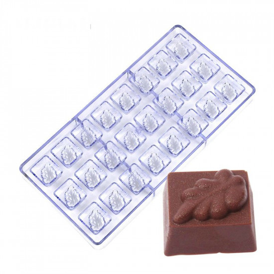 Square Leaf Polycarbonate Chocolate Mould