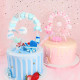 Pom Pom Arch Cake Topper - Mauve