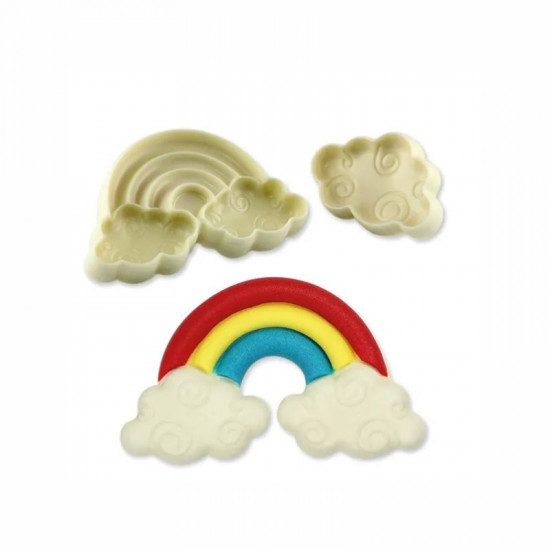 Rainbow & Cloud Pop It Mould